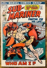 SUB-MARINER 50 HIGHER GRADE 1ST APPEARANCE OF NAMORITA MARVEL 1972 VINTAGE picture