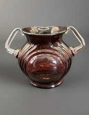 Vtg Antique 1930s Cambridge Glass Amethyst In Nautilus Small Sugar Bowl Purple picture
