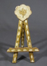 Vintage Easel Italian Florentine Gilt Painted Wood 8