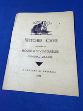 1934 Souvenir Pamphlet WITCHES CAVE, House of Seven Gables Replica, World's Fair picture