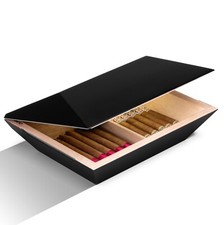 Humidor Supreme Aria Large Cigar Humidor , 40-80 Cigar Wood Box, Modern Design picture