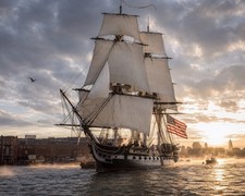 pt407 USS Constitution in Boston Harbor 8x10 Photograph picture