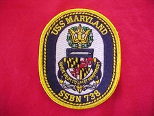 US Navy - USS Maryland SSBN - 738  Boat Patch / Logo / Ships Crest / Submarine picture