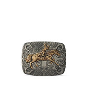 Tecovas Cowboy Horseshoe Buckle Dark Antique Nickel Brass Western Belt Buckle picture