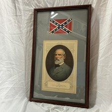 Vintage Framed Print Of Robert Lee Commodore In Chief Of The Confederate Army picture