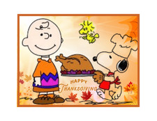 Happy Thanksgiving Peanuts Flat Flexible Refrigerator Magnet picture