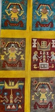 Vintage Peruvian Handwoven Textile Tapestry  Chancay  Boho Wall Hanging 39