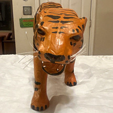 Handcrafted Leather Tiger Figure picture