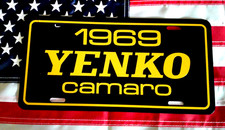 1969 Chevrolet Yenko Camaro  license plate tag '69 Chevy 427 Super Car - Yellow picture