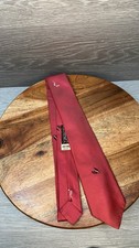 Vtg 1950s Sibley Rochester NY Silk Tie Cigarette Tobacciana Novelty Red Clean picture
