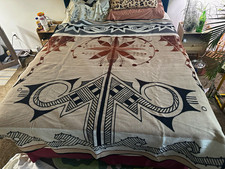 Pendleton Legendary Collection Center of Creation Wool Reversible Blanket 64x80 picture
