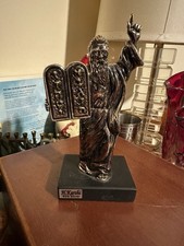 H Karshi Jerusalem 925 Silver  Vintage Moses 10 Commandments Tablet Sculpture picture