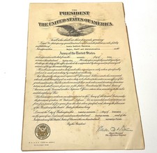 1947 US Army Officer Commission Certificate Major Lewis Bedford Thornton Truman picture