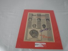1960 WILSON GLOVE AD AUTOGRAPHED BY ALL FIVE PLAYERS SHOWN WITH COA picture