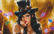 Artist Alley Zatanna Magic Gold Cosplay Full Virgin Variant NM+ picture