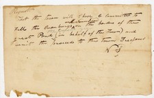Early 1800s Town Request to Sell Cranberries Great Pond New England Manuscript picture