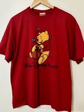 Vintage Walt Disney World Winnie the Pooh T Shirt Large Red Mickey Inc USA Honey picture