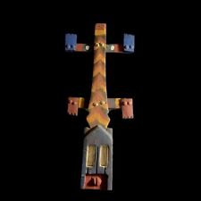 African Dogon Kanaga Mask Wood Hand Carved Wall Hanging Home Décor-G1484 picture