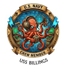 USS Billings Crew Member Navy Veteran LCS Littoral USN Gift Pride 4