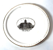 Hays City KS KANSAS COURT HOUSE Antique Souvenir RARE China Dish Plate picture