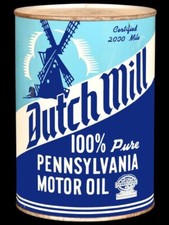 Dutch Mill Pennsylvania Motor Oil DIECUT NEW 28