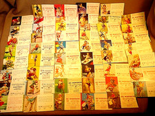 (53) VTG 1940's 50'S PINUP GIRL GIRLY INK  ADV. BLOTTERS~BEE INCORP. AUTO EQUIP. picture