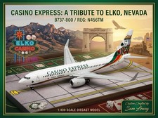 JC Wings 1:400 Casino Express B737-800 N456TM Airlines Diecast Custom Model picture