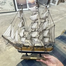 Fragata Siglo XVIII Vintage Wooden Ship Replica 13x13 Inches picture