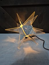 Vintage Crystalite Star Lucite Aluminum Tree Topper MCM Christmas Atomic Light picture