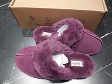 Dearfoams Women's Fireside Sydney  Genuine Sheepskin Shearling Slippers sz 9 picture