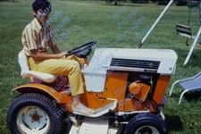 1972 35mm Slide Sears Suburban 12 Lawn Tractor Teen Boy Barefoot #17419 picture