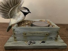 Marjolein Bastin Chickadee Bird Feeder Tea Light Candle Nature's Sketchbook NWT picture