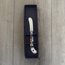 Vtg Prill Sheffield England Stainless Steel Cake Knife With Floral Ceramic Handl picture