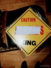 Caution Butt Head Yellow Crossing Sign Novelty Xing Road Warning Diamond 12x12 picture