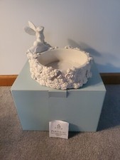 PartyLite FAIRYLAND REFLECTION 3-Wick Candle Holder Porcelain/Bisque P7068, NOS picture
