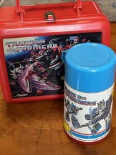 Transformers Plastic Lunchbox W/Thermos COMPLETE Aladdin 1986 Vintage picture