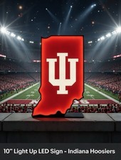 Indiana University IU Hoosiers Light Up LED Neon Sign Football College Sports picture