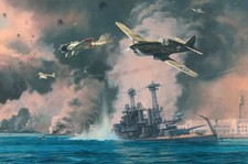 Day of Infamy by Anthony Saunders art print autographed by Pearl Harbor Veterans picture