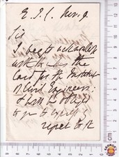 William Empson East India College 1850s 3p Autograph Letter Inst Civil Engineers picture