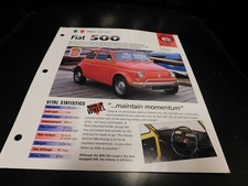 1957-1975 Fiat 500 Spec Sheet Brochure Photo Poster 58 59 60 61 62 63 64 74 73 picture