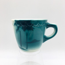 Syracuse China Airbrushed Green Palm Trees & Island Heavyweight Restaurant Mug picture