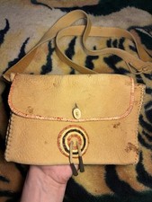 Vintage Native American Quilled Deerskin Leather Medicine Pouch Bag Quillwork picture