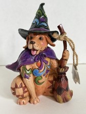 Jim Shore Heartwood Creek Witchcrafty Canine Dog Witch Halloween Figure 4034436 picture