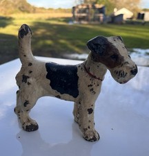 Antique Hubley Wire Fox Terrier Small Cast Iron Doorstop picture