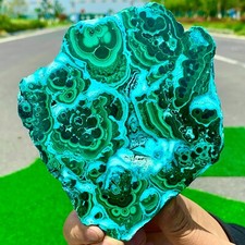 497G Natural Chrysocolla/Malachite transparent cluster rough Crystal sample picture