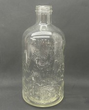 Vtg 1930s Chemung NY Glass Spring Water Jug Embossed Indian Chief Half Gallon picture