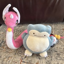 2x Pokémon Plush - Reversible Ditto to Snorlax & Shiny Dragonair - BRAND NEW picture