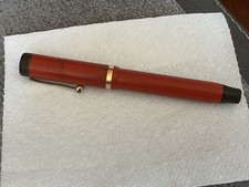 VINTAGE PARKER DUOFOLD FOUNTAIN PEN ORANGE GOLD NIB USA MADE picture