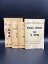 Lot of 4 Vintage WWII US Army Military Manuals 1944 1946 1949 Driver Leadership picture