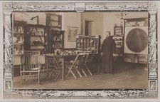 RPPC Mount Angel College OR Interior Classroom Priest c1910 photo postcard MP11 picture